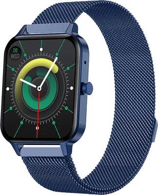 Image de INF Montre connectée MX7 : Appels Bluetooth et suivi de la santé Bleu