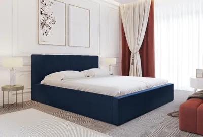 Produktbild von AX LIVING Polsterbett 160 x 200 Bett Larik Design Funktionalität KR09