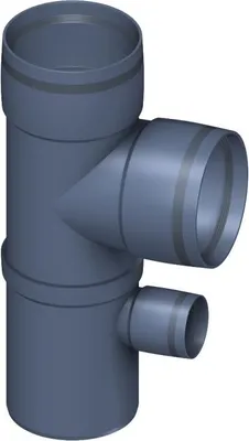Produktbild von PoloPlast POLO KAL XS Doppelabzweig DN 110/110/50, 87,5 Grad, vertikal