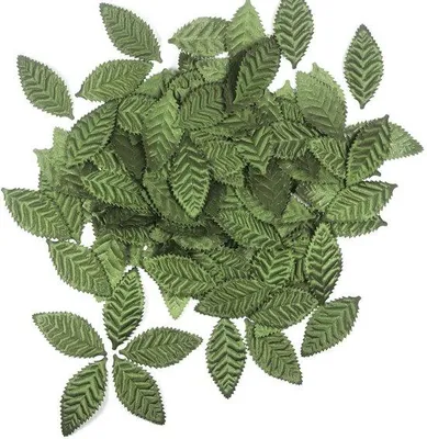 Produktbild von Realistische Kunstblätter in Grün, Stoff, 5,1 cm