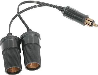 Obrázok produktu pre dvojcestný rozdeľovač 12/24 V čierny 12 cm