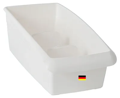 Produktbild von Novaliv Kosmetik Organizer klein Schubladen Organizer Badezimmer - 25 x 12 cm WEISS Make-up Pinselhalter – Aufbewahrung für Schminkpinsel Eyeliner Lippenstift Lipgloss Kosmetikpinsel Behälter