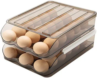 Productafbeelding van Solidchoice - Stapelbare Plastic Eierdop - Transparant met Deksel
