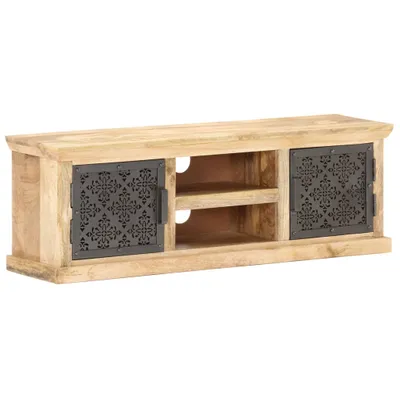 Obrázek produktu pro The Living Store TV skříňka s ocelovými dvířky 120x30x40 cm z mangového masivu