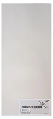 Transparentpapier Laternenschnitt 22 x 51 cm, 25 Blatt, weiß