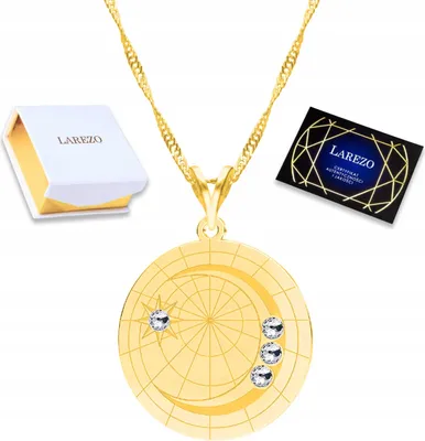 Image de Collier Or Lune Etoile Zirconia Nuit 925 ARGENT