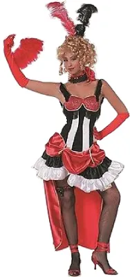 Produktbild von W4893-36 schwarz-rot-weiß Damen Saloonlady Cowgirlkostüm Gr.36