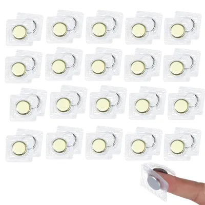 20 Paar unsichtbare Magnetverschlüsse, PVC, Gold/Silber, 3 cm