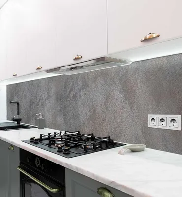 Produktbild von Küchenrückwand selbstklebend helle Stahlwand Spritzschutz Folie 60 x 60cm
