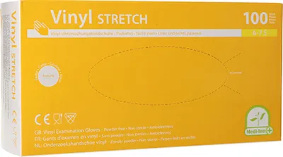 Produktbild von PAPSTAR unisex Einmalhandschuhe Stretch weiß Größe S 100 St.