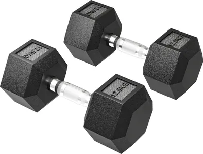 Produktbild von HOMCOM Hexagon Kurzhanteln Gusseisen Hanteln Griff gerändelt 2 x 12,5 KG