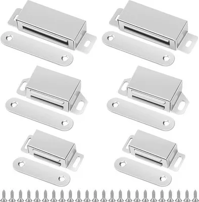 Produktbild von Famanu Magnetschnapper für Schranktüren - 8 Stück mit Schrauben - Extra starke magnetische Türschließer - Edelstahl