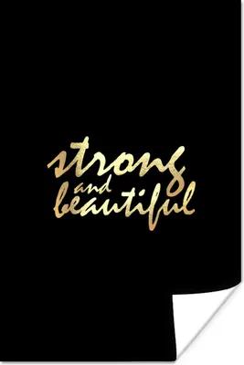 Produktbild von MuchoWow® Poster Zitate - Motivation - Schwarz - Gold 60x90 cm - Wanddekoration