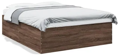 Produktbild von vidaXL Bettgestell Braun Eichen-Optik 150x200 cm Holzwerkstoff