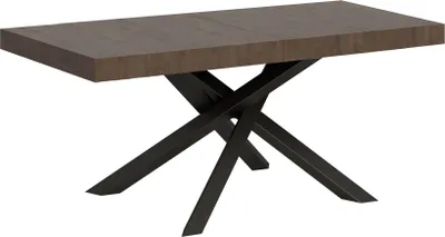 Produktbild von Ausziehbarer Tisch 90x130/234 cm Volantis Premium Walnuss Anthrazit Gestell