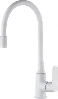 Produktbild von BADLAND Küchenarmatur Wasserhahn JOGA PLUS Küchenmischer mit flexiblen Auslauf für Küche in Weiß