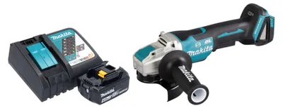 Image de Makita DGA 520 RM1X1 Meuleuse d'angle sans fil 18 V 125 mm X-LOCK Brushless + 1x batterie 4,0 Ah + chargeur