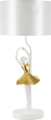 Zdjęcie produktu dla o Ferretti lampa stołowa dancer E27 Ø 28x64 cm złoty biały