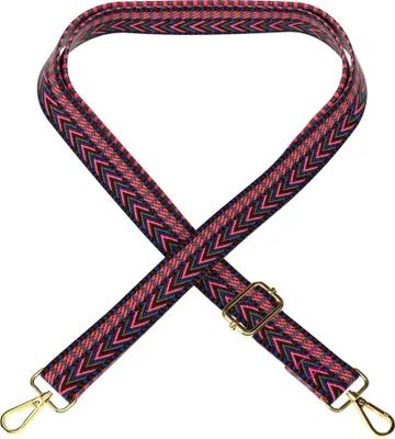 Produktbild von EAZY CASE - Verstellbarer Taschengurt, Ersatz Schultergurt für Handtaschen, Schulterriemen für Umhängetaschen, breiter Taschenriemen mit Karabiner Gold, DIY Taschenband in Blau