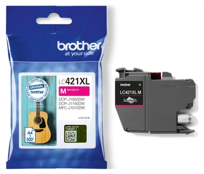Produktbild von Brother LC-421XLM, Hohe (XL-) Ausbeute, Magenta, 1 Stück(e), 500 Seiten, Einzelpackung
