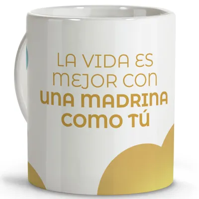 Keramik-Tasse Patentante Geschenk 330 ml Madrina