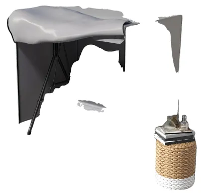Image de Housse pour balançoire d'extérieur, tissu Oxford résistant, installation facile, GRIS