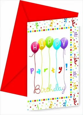 Produktbild von Procos 81847, Geburtstag, Rot, Papier, 6 Stück(e), 95 mm, 145 mm