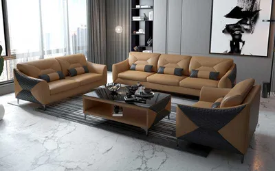 Produktbild von Sofagarnitur 321 Sitzer Braun Modern JVmoebel