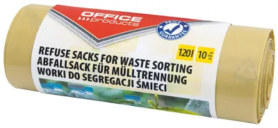Image de SACS POUBELLE OFFICER PRODUCTS, 120 litres, robustes | 10 sacs par rouleau | Sac poubelle
