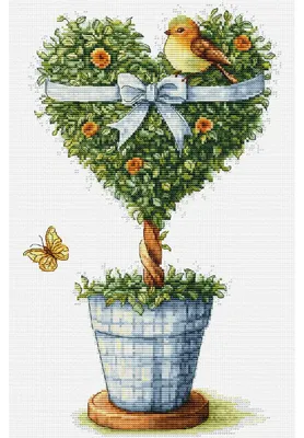 Produktbild von Luca-S Kreuzstich Stickpackung "Der Baum der Liebe", Zählmuster, 18x31cm