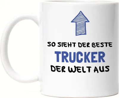 Produktbild von So Sieht Der Beste Trucker Der Welt Aus Tasse Geschenk Trucker-Tasse LKW-Fahrer