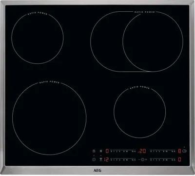 Produktbild von AEG HK654859XB, Schwarz, Integriert, Halogen, 4 Zone(n), 4 Zone(n), Köcheln