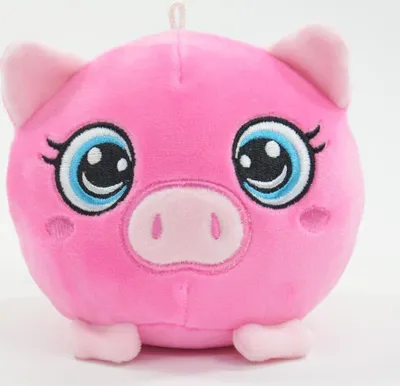 Produktbild von Kögler Zooballas Plüschkugel im Tierdesign Schwein Kugeltier 11cm Plüsch schwarz