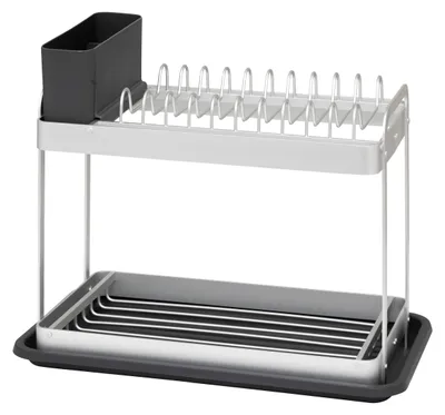 Produktbild von Abtropfgestell 2-stufig grau 42,5x23,5cm - 5 five simply smart