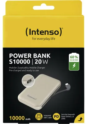 Produktbild von Intenso S10000, 10000 mAh, Lithium Polymer (LiPo), Beige
