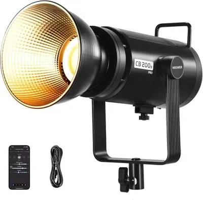 Obrázok produktu pre COB LED videoosvetlenie 210 W – štúdiové osvetlenie – videoosvetlenie – kontinuálne svetlo – fotografické osvetlenie – dvojfarebné (2700K-6500K)