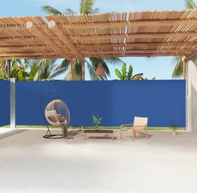 Image de Maison Exclusive - Store latéral extensible bleu 220 x 1 200 cm