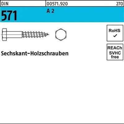 Produktbild von Reyher DIN 571 A 2 12x140 A 2 (10)