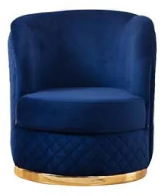 Produktbild von Luxus Möbel Design Sessel Blauer Design Thron Textil Wohnzimmer Einsitzer Neu