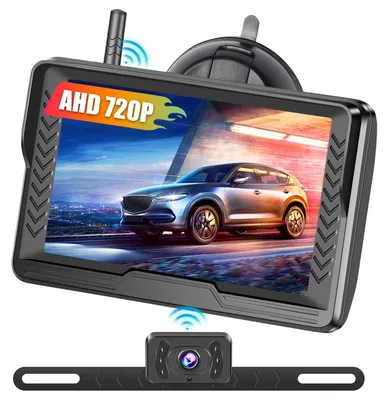 Zdjęcie produktu dla Bezprzewodowy zestaw kamery cofania z 5-calowym monitorem LCD i funkcją noktowizji