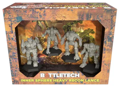 Produktbild von Catalyst Game Labs BattleTech | Miniatures | Inner Heavy Recon Lance | Expansion | Miniature Game Ages 14+ | Spiel auf Englisch