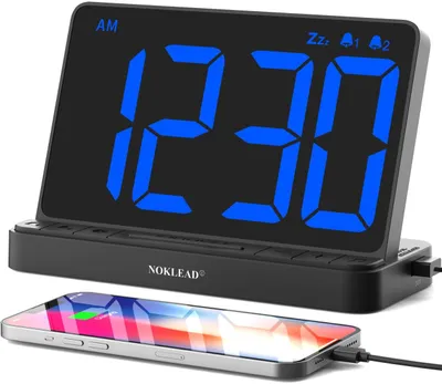 Digitaler LED-Wecker 16,5 cm, Doppelalarm, Dimmer, USB