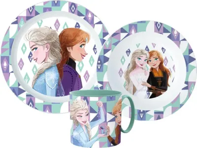 Produktbild von Disney Die Eiskönigin Elsa Kinder Geschirr-Set 3 teilig