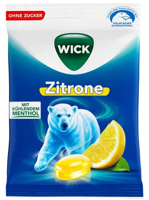 Produktbild von Wick Zitrone ohne Zucker 72g