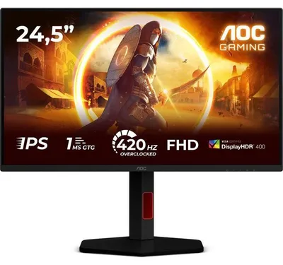 Produktbild von Gaming Monitor AOC 25G4KUR, 24.5 Zoll FHD, 420Hz OC, 0.3ms, Fast IPS, Höhenverstellbar