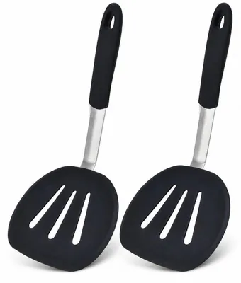 Produktbild von Pfannenwender Silikon 31,2 cm 2er Set, flexibel, hitzebeständig, spülmaschinenfest