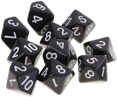 Produktbild von 10 STÜCKE Polyedrische Würfel Würfel Dice Spielwürfel for Brettspiel Kartenspiel