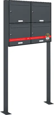 Produktbild von 4er Standbriefkasten Anlage Freistehend RAL 7016 - Anthrazit