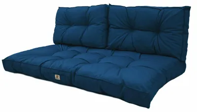Immagine prodotto di Cuscini per salotto da giardino trapuntati 120x60 cm Blu Petrolio