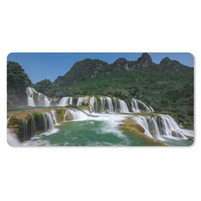 Produktbild von MuchoWow® Mauspad Mousepad Wasserfälle - Berge - Natur 60x30 cm - Mousepads - Maus Mat - Pad - Mausunterlage - Nachhaltig